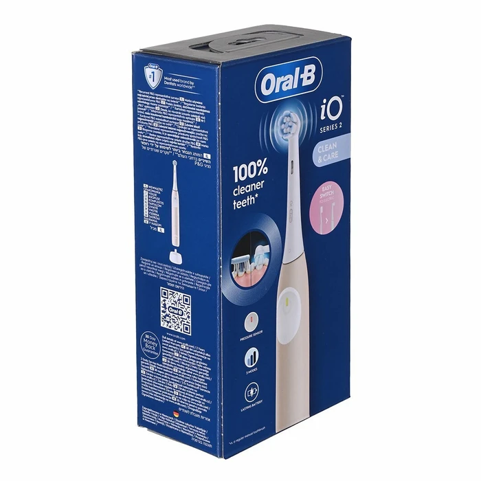 Oral‑B Ηλεκτρική Οδοντόβουρτσα iO Series 2 Calm Pink  με Αισθητήρα Πίεσης και Θήκη Ταξιδίου