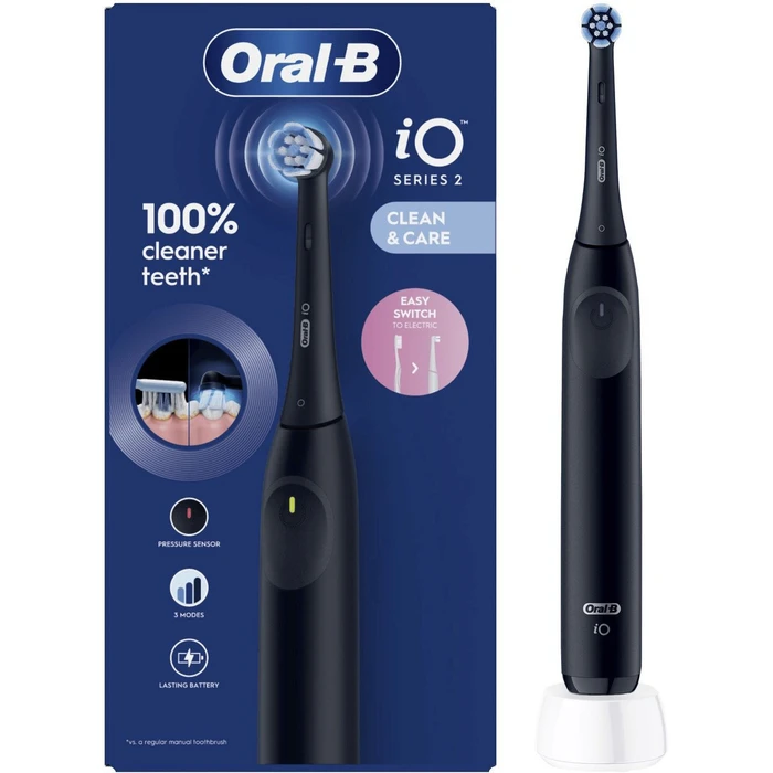 Oral-B IO 2 Ηλεκτρική Οδοντόβουρτσα Night Black • Αισθητήρας Πίεσης