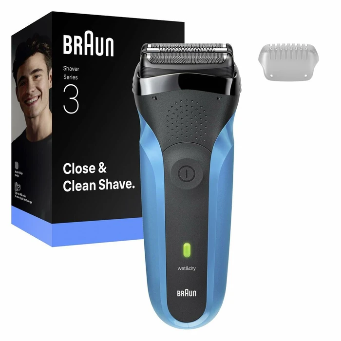 Ξυριστική Μηχανή Braun Series 3 310s (Μπλε/Μαύρο)