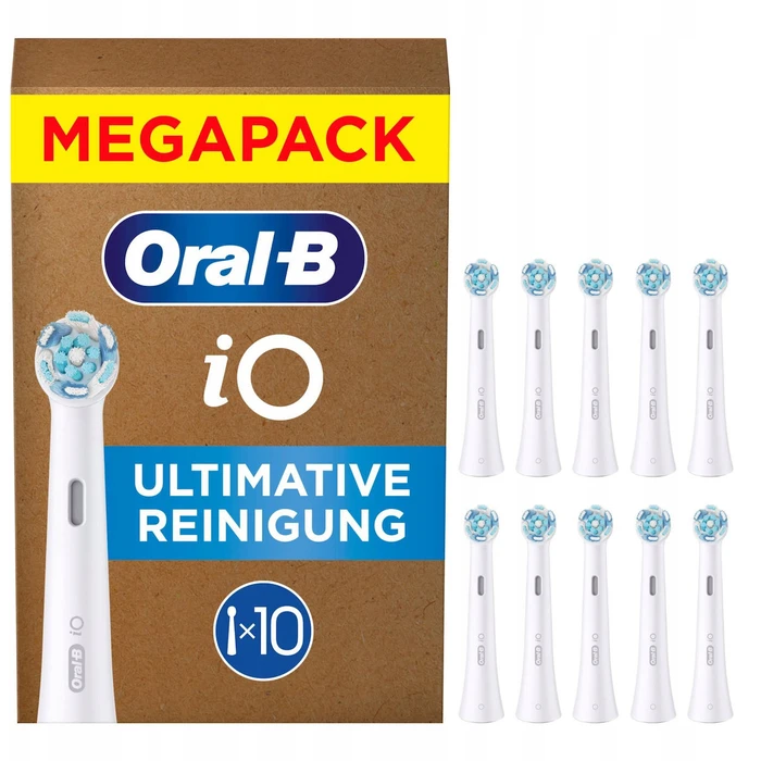 Oral‑B iO Ultimate Clean Ανταλλακτικές κεφαλές 10τμχ (λευκές, ανώτερη αφαίρεση πλάκας)