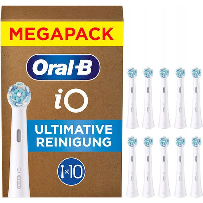 Oral‑B iO Ultimate Clean Ανταλλακτικές κεφαλές 10τμχ (λευκές, ανώτερη αφαίρεση πλάκας)