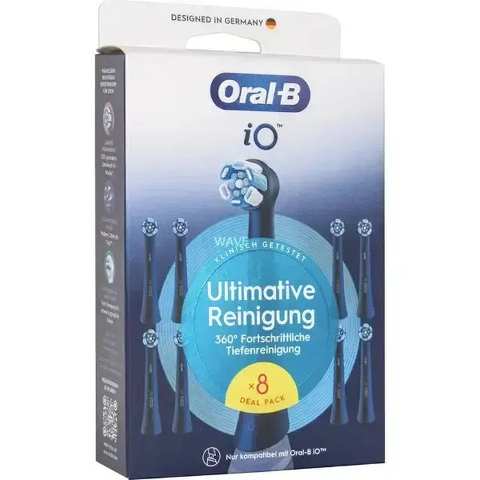 Oral-B iO Ultimate Clean Ανταλλακτικές Κεφαλές Οδοντόβουρτσας 8τμχ (Μαύρο)