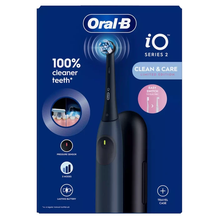 Oral-B iO 2 Ocean Blue Electric Toothbrush + Travel Case