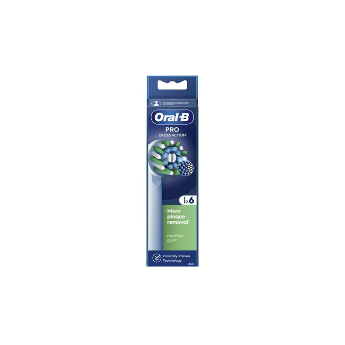 Oral-B Crossaction Electric Toothbrush Replacement Heads 6pcs White (80844548) (BRA80844548)