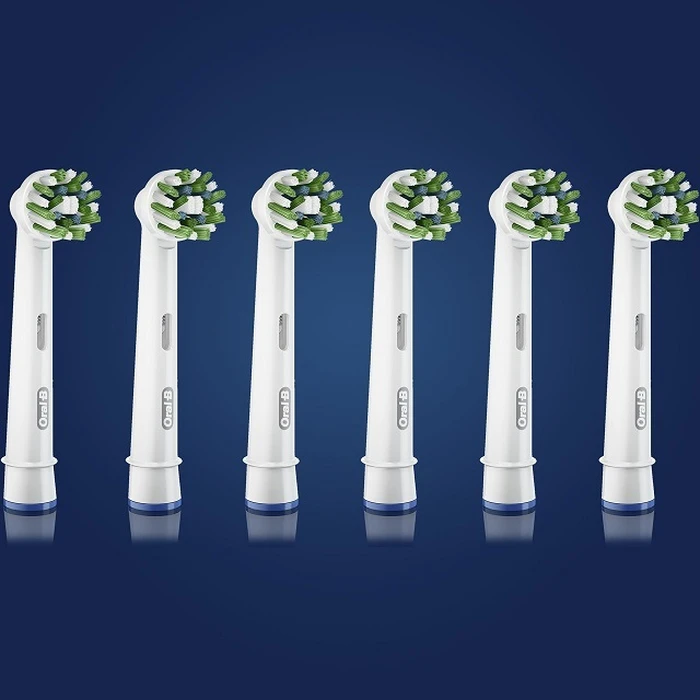 Oral-B Crossaction Electric Toothbrush Replacement Heads 6pcs White (80844548) (BRA80844548)