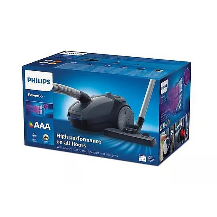 Ηλεκτρική σκούπα PHILIPS FC8244/09 900W, κύλινδρος, σακούλα 3 L, HEPA φίλτρο, γκρι