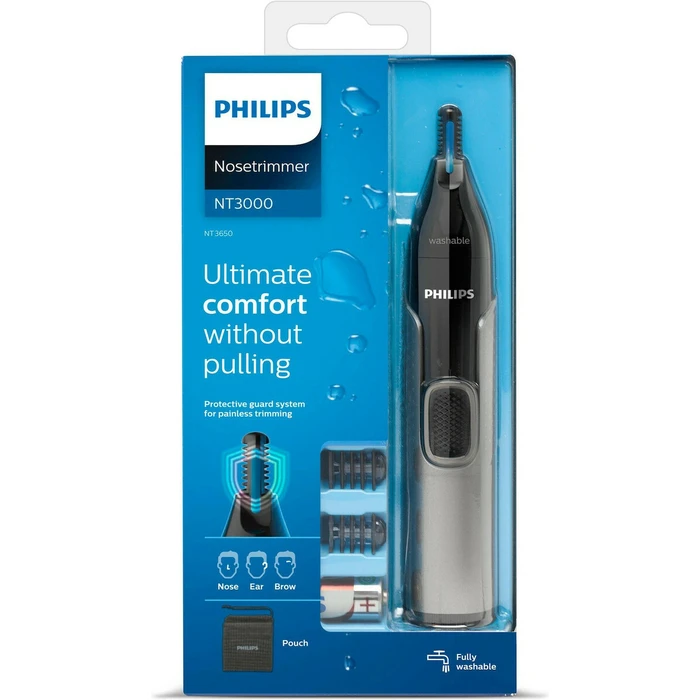 Philips NT3650/16 Τρίμερ μαλλιών & τριχών μύτης/αυτιού (Wet & Dry)