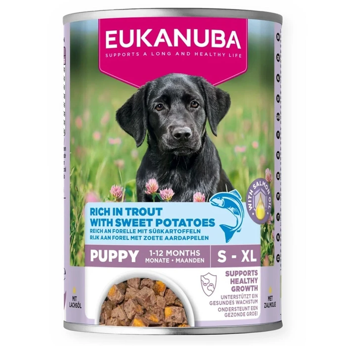 Eukanuba Υγρή Τροφή για Κουτάβια με Πατάτες και Ψάρι χωρίς Σιτηρά 400gr