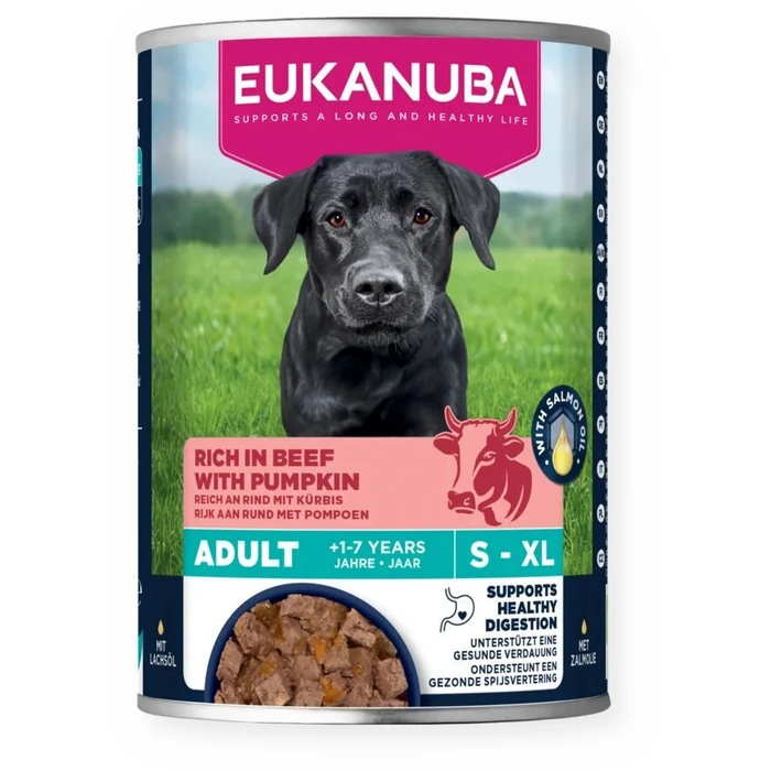Eukanuba Wet Food for Adult Dogs - Rich in Beef & Pumpkin 400 g