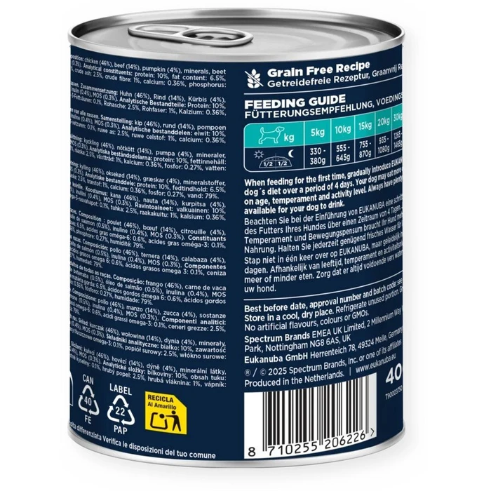 Eukanuba Wet Food for Adult Dogs - Rich in Beef & Pumpkin 400 g