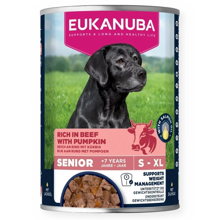 Eukanuba Υγρή Τροφή για Ηλικιωμένους Σκύλους με Βοδινό και Κολοκύθα χωρίς Σιτηρά 400gr