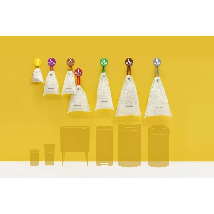 Brabantia Σακούλες Απορριμμάτων PerfectFit Type J 20-25 L, 20 Τεμάχια