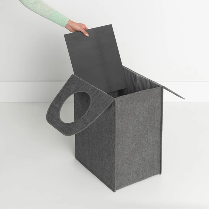 Αξεσουάρ για πλύσιμο, στέγνωμα & σιδέρωμα Brabantia καλάθι απλύτων 55L collapsible μαύρο