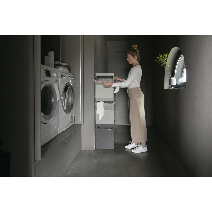 Αξεσουάρ για πλύσιμο, στέγνωμα & σιδέρωμα Brabantia πτυσσόμενο καλάθι απλύτων 35L γκρι