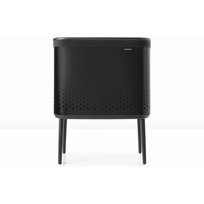 Καλάθι απλύτων Brabantia Bo Laundry Bin 60 L Matt Black με αφαιρούμενο βαμβακερό σάκο