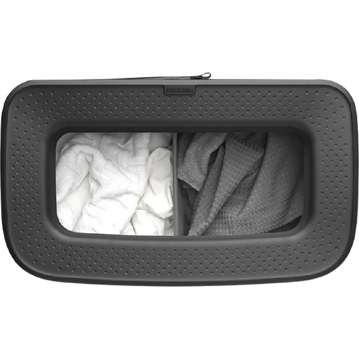 Καλάθι απλύτων Brabantia Bo Laundry Bin 60 L Matt Black με αφαιρούμενο βαμβακερό σάκο