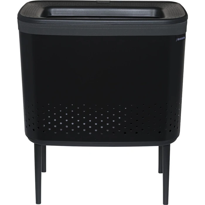 Καλάθι απλύτων Brabantia Bo Laundry Bin 60 L Matt Black με αφαιρούμενο βαμβακερό σάκο