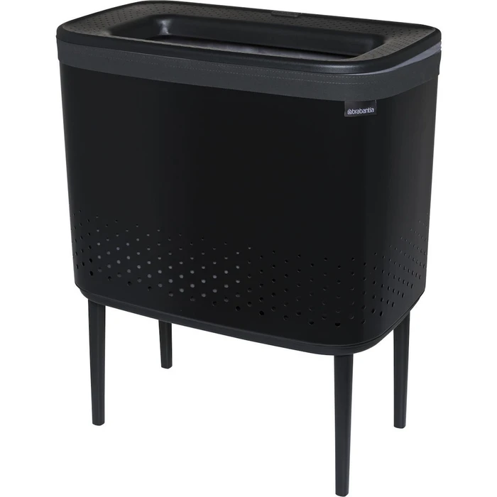 Καλάθι απλύτων Brabantia Bo Laundry Bin 60 L Matt Black με αφαιρούμενο βαμβακερό σάκο
