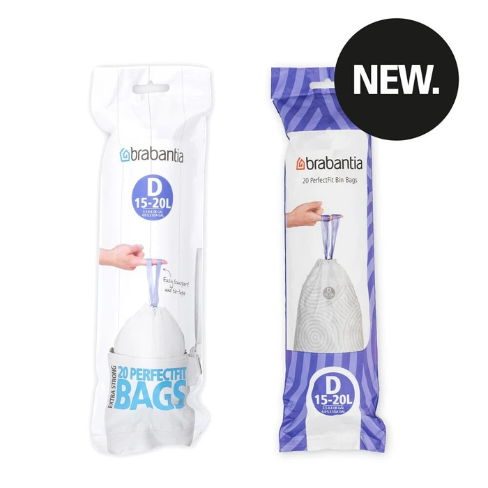 Σακούλες απορριμμάτων Brabantia PerfectFit Bin Liner Type D 15-20 L, 20 τεμάχια