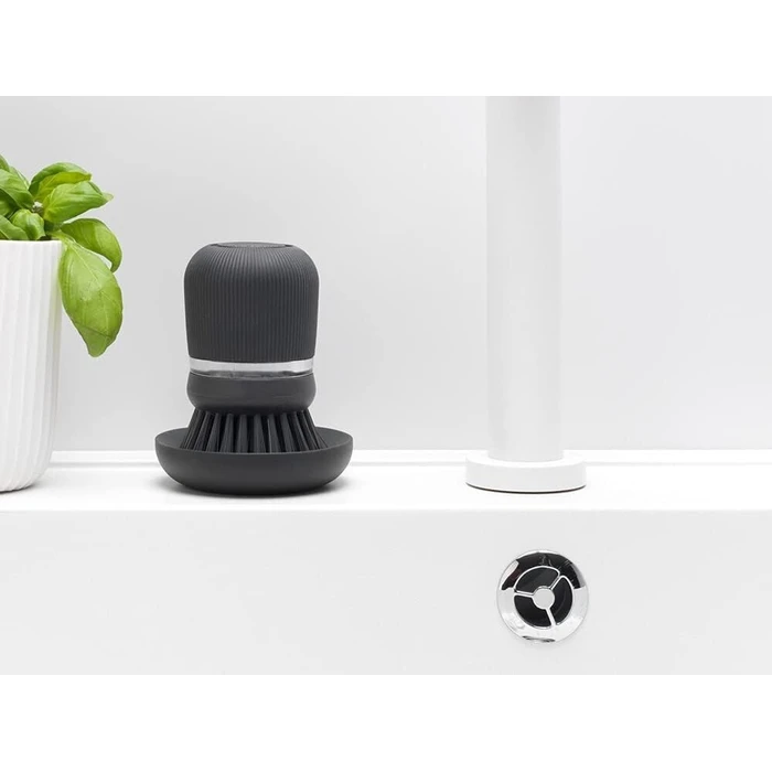 Brabantia Σκούπα Πιάτων με Διανομέα Σαπουνιού Dark Grey