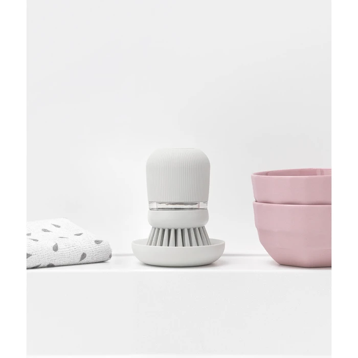 Brabantia Βούρτσα Πιάτων με Διανομέα Σαπουνιού Light Grey