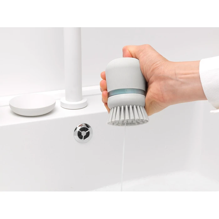 Brabantia Βούρτσα Πιάτων με Διανομέα Σαπουνιού Light Grey