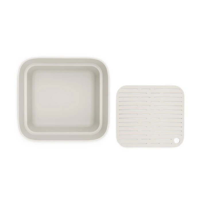 Brabantia Πλαστική Λεκάνη Πλύσης Πιάτων με Δίσκο Στεγνώματος Light Grey