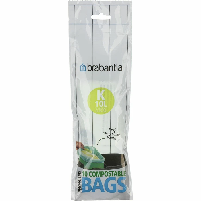 Σακούλες απορριμμάτων Brabantia PerfectFit Bin Liner compostable Type K 10L 10 bags