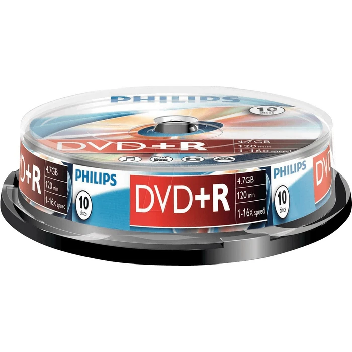 DVD+R 12cm Philips 1x10 DVD+R 4,7GB 16x SP