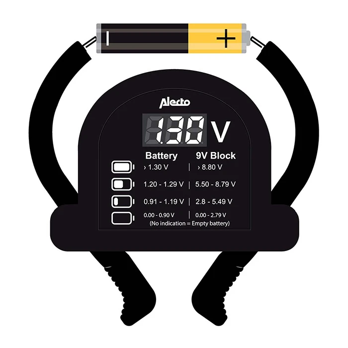 Battery Tester Alecto BTT2 Universal Digital Battery Tester