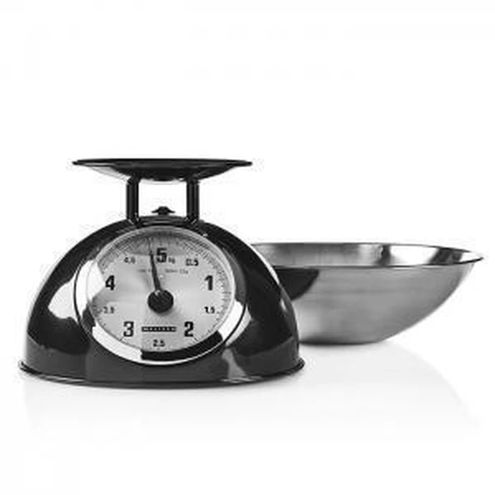 MELISSA Αναλογική Ζυγαριά Κουζίνας Ρετρό Μαύρο Μεταλλικό Χρώμα
