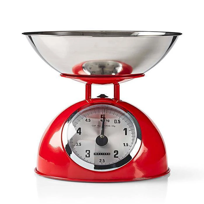 Kitchen Scales Melissa Analog Kitchen Scale Retro Red Metal