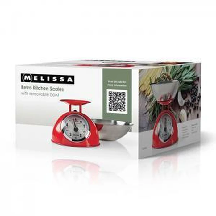 Kitchen Scales Melissa Analog Kitchen Scale Retro Red Metal