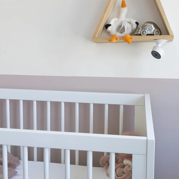 Μόνιτορ μωρού Alecto Wi‑Fi με κάμερα HD 1080p, νυχτερινή όραση, αμφίδρομη επικοινωνία, λευκό SMARTBABY5