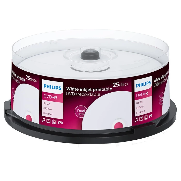 Philips DVD+R 12cm 1x25 8,5GB DL 8x IW SP