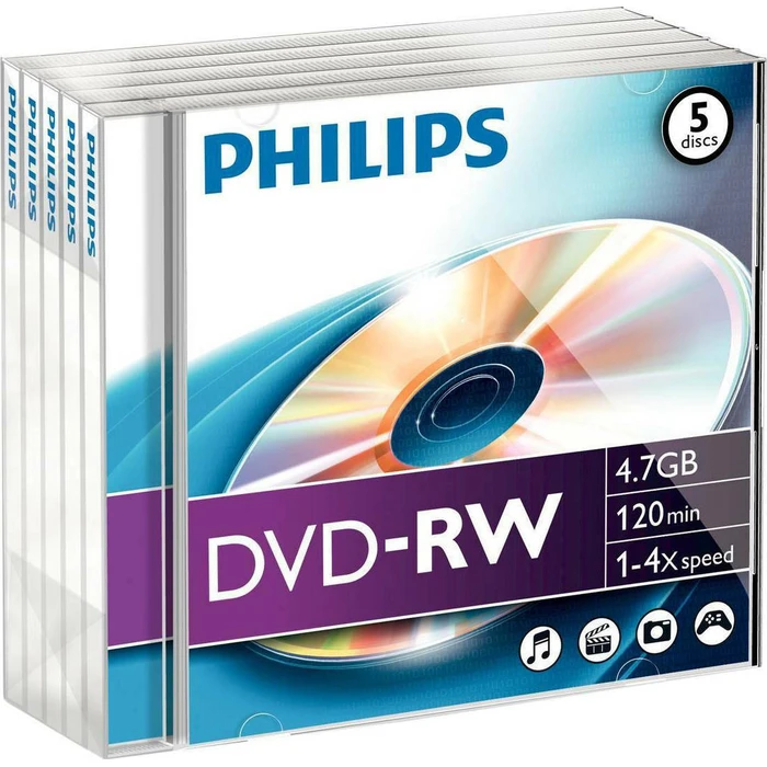 DVD-RW Philips 1x5 4,7GB 4x JC