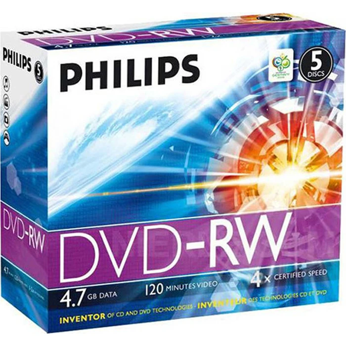 DVD-RW Philips 1x5 4,7GB 4x JC