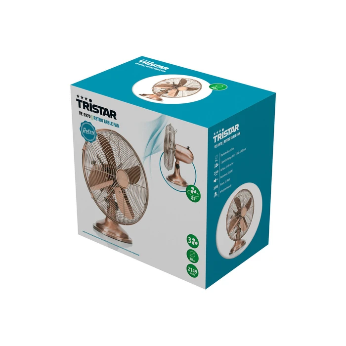 Retro Brass Table Fan VE-5970 Tristar