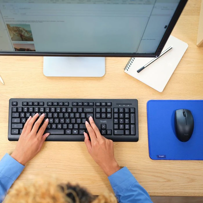 Trust Πληκτρολόγιο και Ποντίκι Primo Wireless Deskset GR 25450