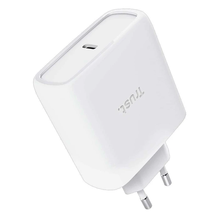 Trust Φορτιστής Χωρίς Καλώδιο GaN με Θύρα USB-C 65W Λευκός (Maxo)