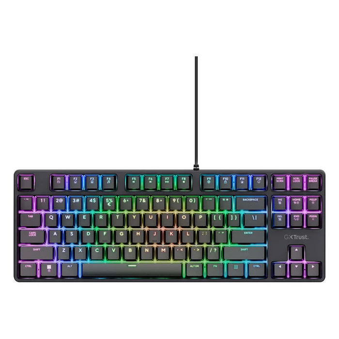 Trust GXT 864 CADA TKL Mechanical Gaming Keyboard - Huano Brown switches, RGB, USB Type-A, Tenkeyless, Black