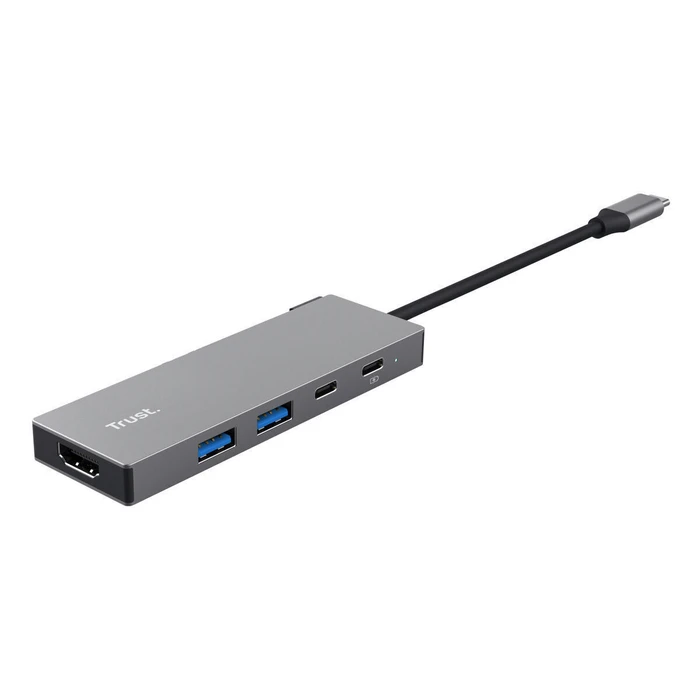 Trust Hub 4 Θυρών με σύνδεση USB-C / USB-A Γκρι 26062