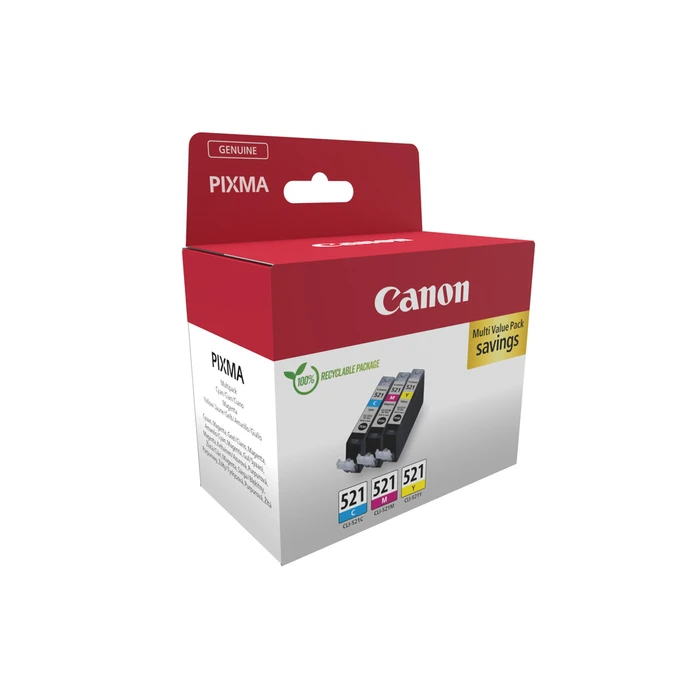 Canon CLI-521 C/M/Y Original Ink Cartridge Multipack (2934B015)