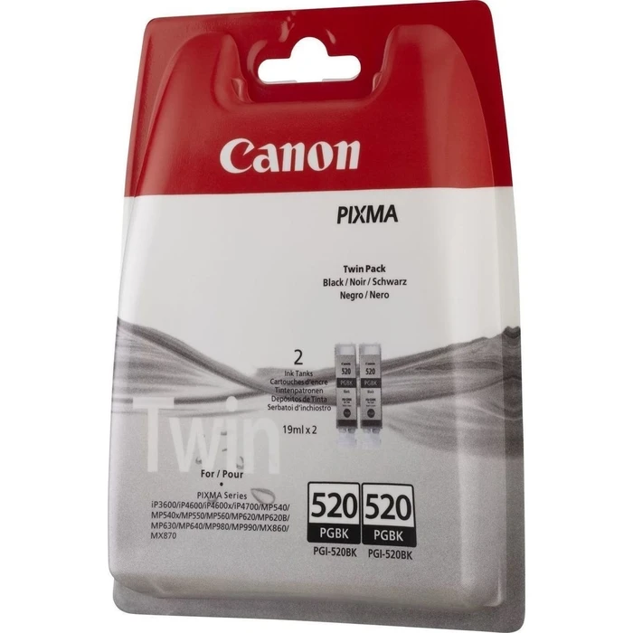 Μελάνια εκτυπωτών Canon PGI-520 BK Black Twin Pack