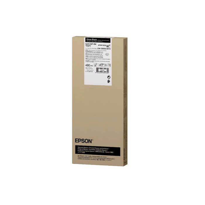 Epson SJIC48P-BK Γνήσιο Μελάνι Εκτυπωτή InkJet Μαύρο (C13T55P140)