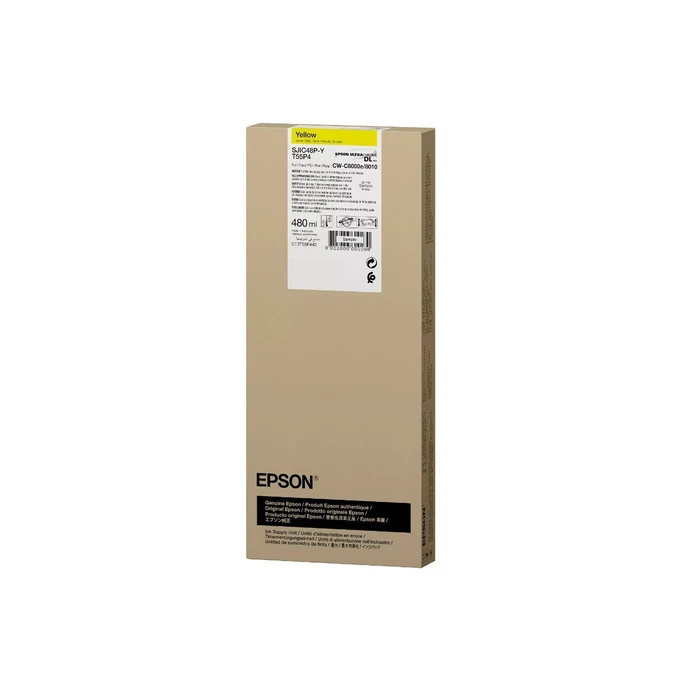 Epson SJIC48P-Y Genuine InkJet Printer Ink Yellow 480 ml (C13T55P440)