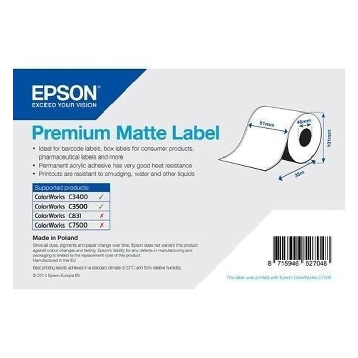 Epson Label Tape 55m x 105mm White - CL73124 (MPN: 7113703)