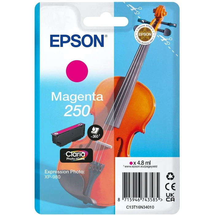 Epson 250 Γνήσιο Μελάνι Ματζέντα InkJet 4.8ml (C13T16N34010)