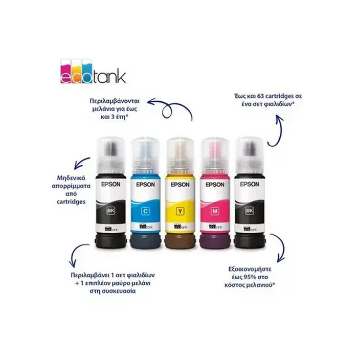 Epson EcoTank L3361 Εκτυπωτής Inkjet 3-σε-1 EcoTank με Wi‑Fi (Μαύρος)