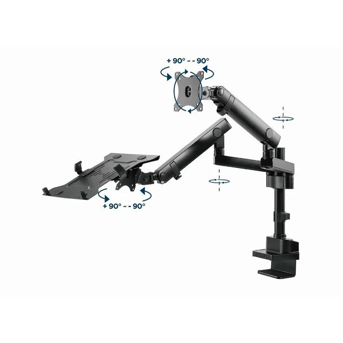 Gembird MA-DA3-02 Display Mounting Arm with Notebook Tray, Desk Mount, Up to 32 inches